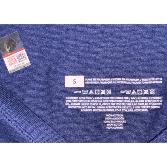 Womens Small University Of Michigan Wolverine’s Football T-Shirt Blue College - Picture 4 of 4